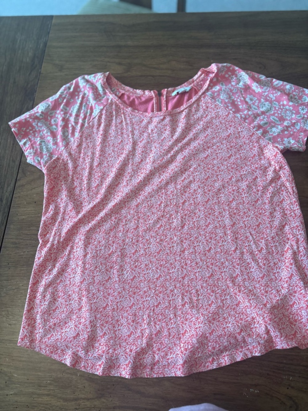 Lucky Brand Floral  Short-Sleeve Top